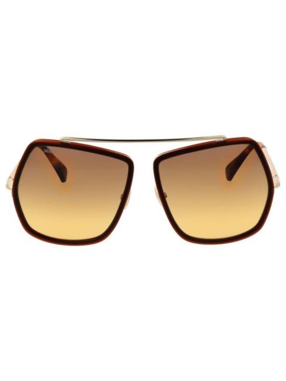 MAX MARA Max Mara 32013 Longarone Sunglasses Brown and Gold NWT - Picture 3 of 11